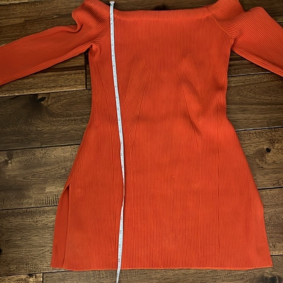 VERONICA BEARD Orange Derick Ribbed Off Shoulder Blouse Size Small - Picture 13 of 13